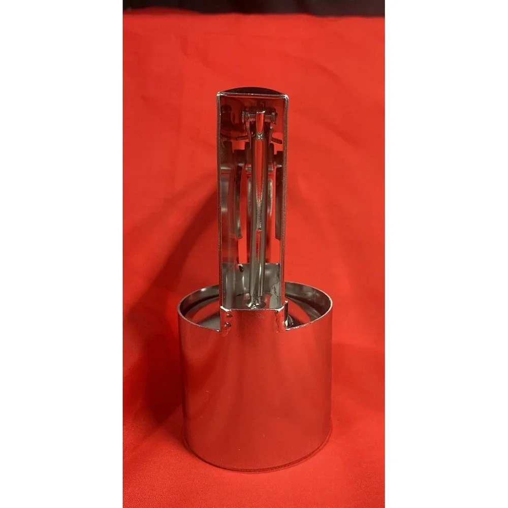 Vintage Thrifty Cylindrical Ice Cream Scoop Stainless Steel Spring Trigger Style